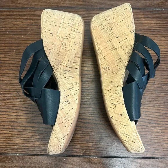 Korks Noelle black wedge sandal NEW size 9 - Picture 5 of 7